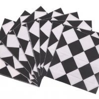 черно бели квадрати Рали шах мат 10 парти салфетки рожден ден, снимка 1 - Други - 26693141