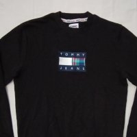Tommy Jeans Logo Sweatshirt оригинално горнище S памук суичър горница, снимка 2 - Суичъри - 43525691