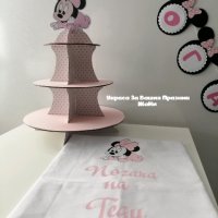 Украса за бебешка погача на тема Мини Маус в розово , снимка 3 - Други - 27995526