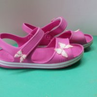 Детски розови сандали - чехли с велкро лепенки №30/31, снимка 1 - Детски сандали и чехли - 27620276