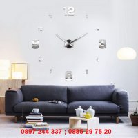 3D стенен часовник голям размер огледални - МОДЕЛ 4205, снимка 2 - Други стоки за дома - 28269578