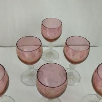 Стари чаши цветно калиево стъкло, снимка 4 - Антикварни и старинни предмети - 33045016