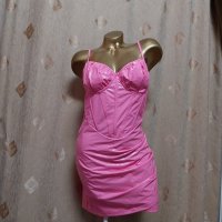 L Розова рокля от лак / винил /, снимка 2 - Рокли - 43749514