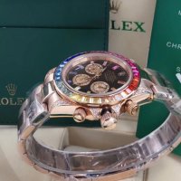 Mъжки часовник Rolex Daytona Cosmograph Rainbow Rose Gold с автоматичен механизъм, снимка 5 - Мъжки - 38212400