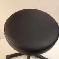 Козметична Табуретка с колела , Черен цвят, снимка 2 - Фризьорски столове - 37815243