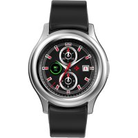 Часовник smartwatch Amoled MyKronoz ZeRound 3 Full , Водоустойчивост IP67, Optical HR, Silver/Black, снимка 3 - Смарт часовници - 43385192