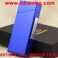 Алуминиева табакера с USB запалка за 100мм цигари , снимка 2 - Табакери - 28596977