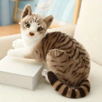 Плюшена Сиамска котка Американска късокосместа Котка , снимка 8 - Плюшени играчки - 42938547