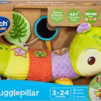 VTech Baby Snuggle Pillow, сензорна образователна музикална бебешка играчка гъсеница със 7 материи , снимка 2 - Образователни игри - 43930988