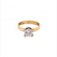 Златен дамски пръстен 2,90гр. размер:56 14кр. проба:585 модел:13197-5, снимка 1 - Пръстени - 38915758