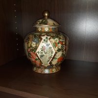 Satsuma Сатцума стара голяма ваза буркан порцелан печат, снимка 6 - Антикварни и старинни предмети - 43170808