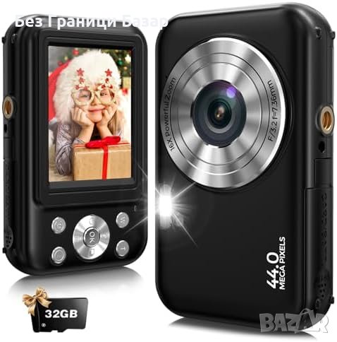 Нова 44MP FHD 1080P Цифрова Камера Компактна, 16X Увеличение, снимка 1