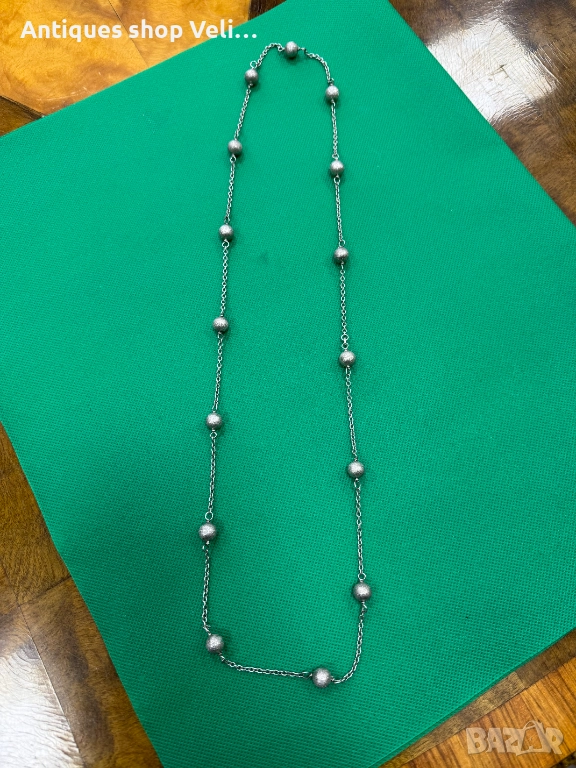 Сребърен гердан №7704 , снимка 1