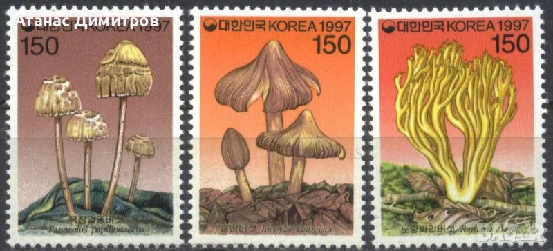 Чисти марки Флора Гъби 1997 от Южна Корея, снимка 1