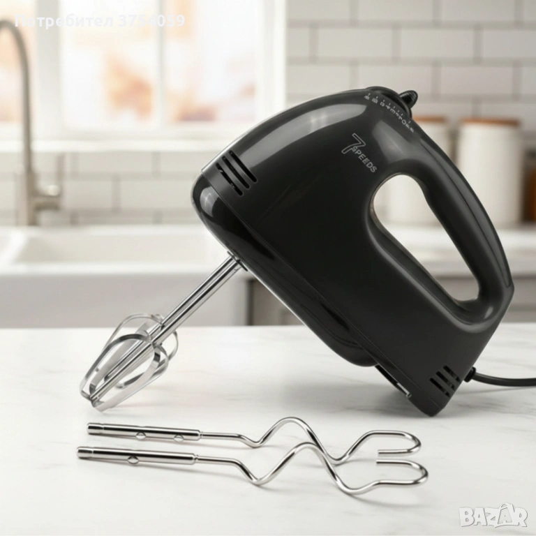 Ръчен миксер Cheffinger  – 250W мощност, 7 скорости и 4 бъркалки за бързо и удобно готвене, снимка 1