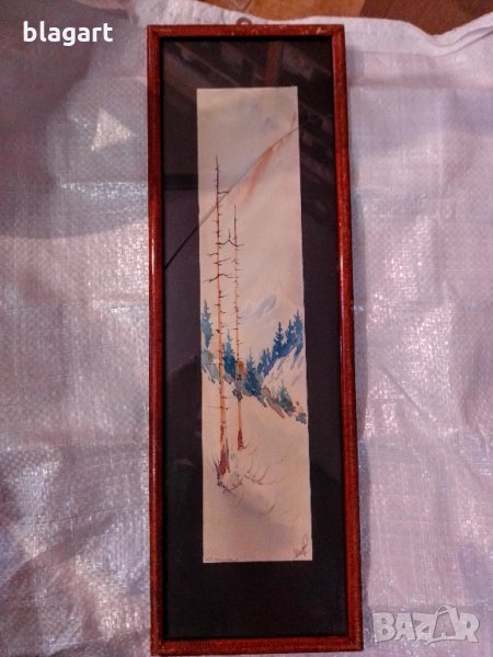  много стар акварел-Пирин планина, снимка 1