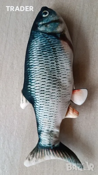 Движеща се играчка риба, 30 см, Li-Ion батерии, Синя, снимка 1