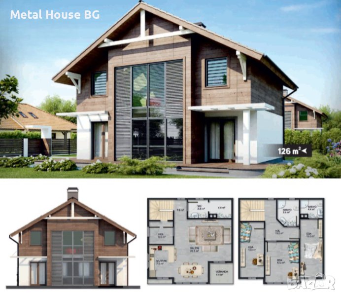 Сглобяема къща - 126m², снимка 1