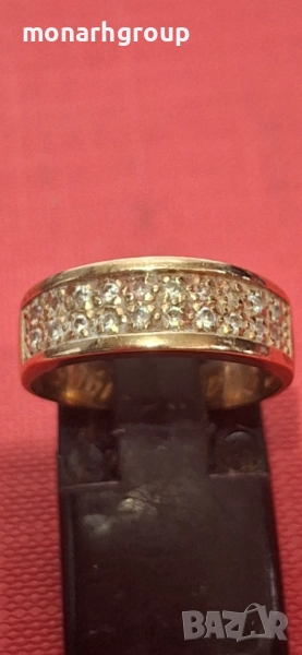 Златен пръстен / С надпис /, снимка 1