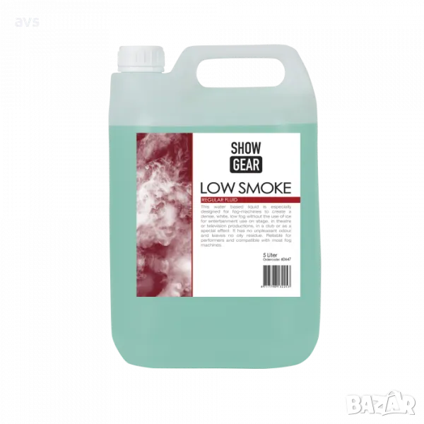 Течност за пушек Showtec 5 литра нисък пушек Low smoke, снимка 1