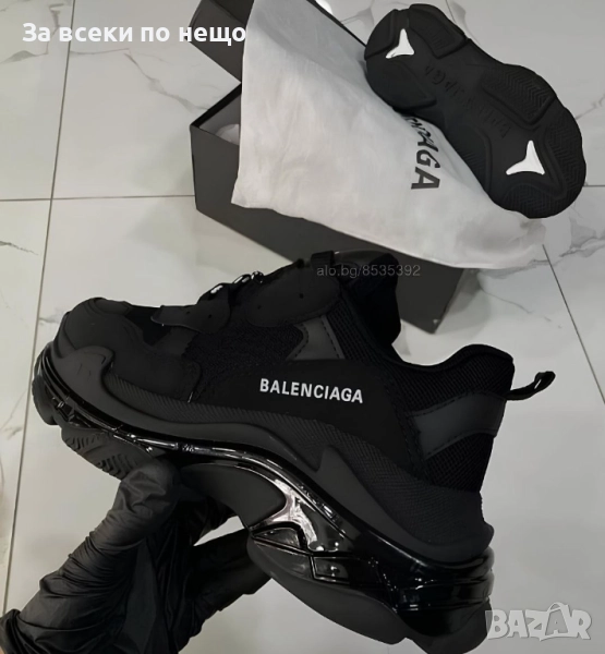 Balenciaga Унисекс👟Мъжки Черни Маратонки С Кутия👟Дамски Спортни Обувки Баленсиага Код S98, снимка 1
