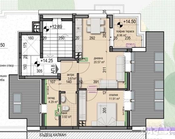 Отлично местоположение, представителна сграда от 2025 г., с довършителни работи и оборудвана баня, снимка 1