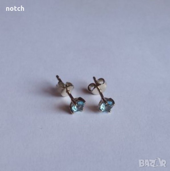 Златни обеци с топази, снимка 1