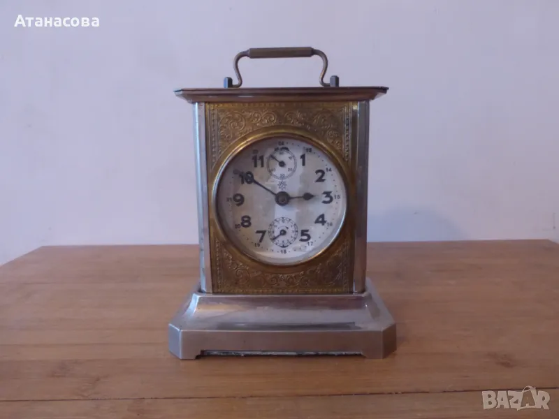 Немски настолен часовник с латерна JUNGHANS Юнгханс D.R.G.M. Жокер, снимка 1