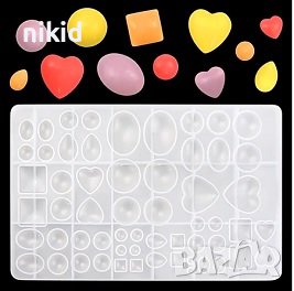 огромен комбиниран форми силиконов молд форма калъп фондан смола шоколад гипс бижута камъни декор, снимка 1