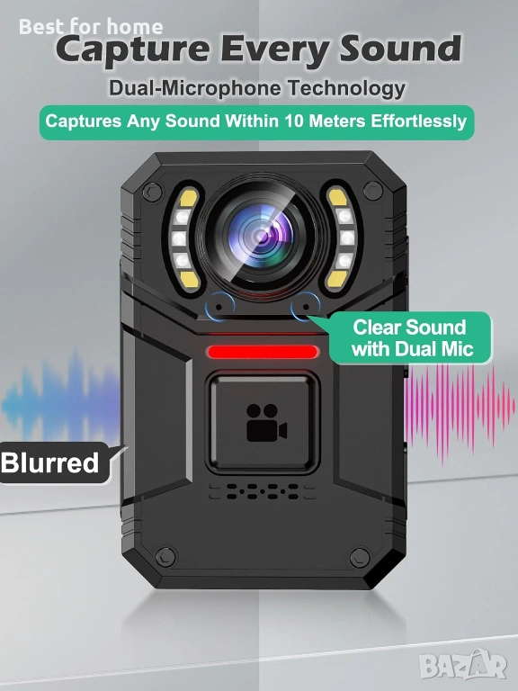 Мини полицейска камера SPIKECAM Z15 – HD видео, нощно виждане и запис на звук, снимка 1
