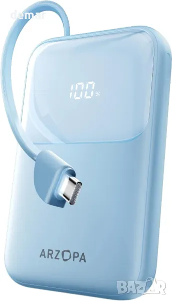Преносима външна батерия ARZOPA 10000mAh, бързо зареждане 22.5W, вграден USB-C, снимка 1