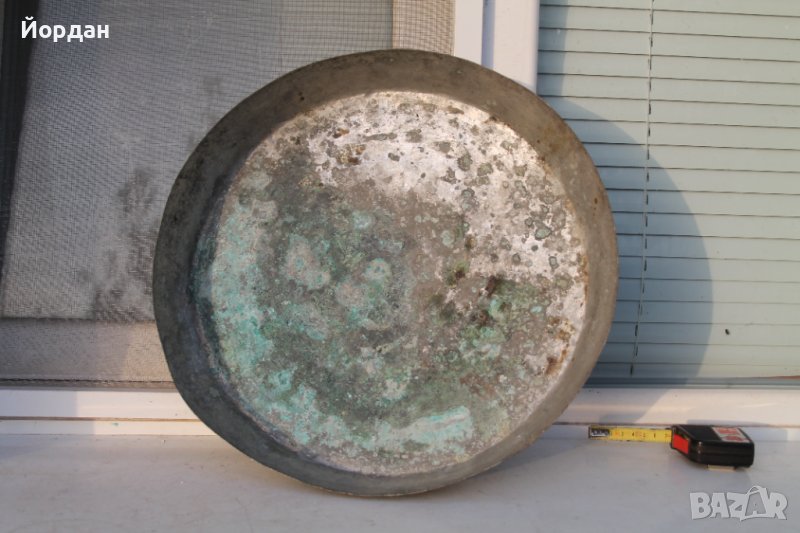Стара медна тава за баница, снимка 1