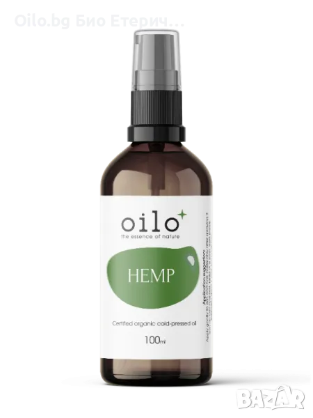 Oilo БИО Етерични масла - Коноп Oilo Bio Hemp Oil 100 мл, снимка 1