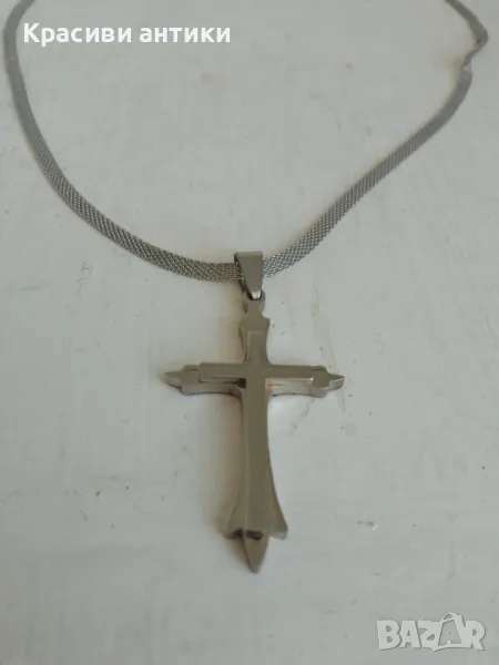 Разпродажба! Медицинска стомана крьст и синджир, снимка 1
