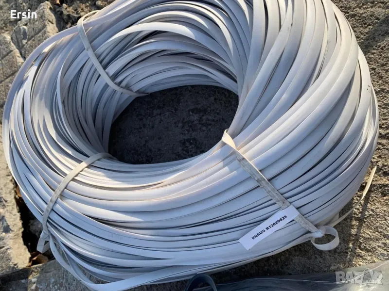 Knaus, Tabbert, Weinsberg, Wilk подложка профил/ръб профил/капак профил 8mm/7mm, PVC, Fiat Bianco, снимка 1