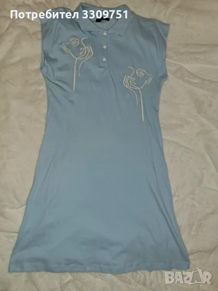 Дамска синя рокля , снимка 1