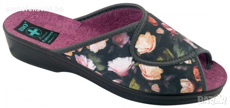 Дамски чехли ADANEX сив цветен принт 36/41, снимка 1