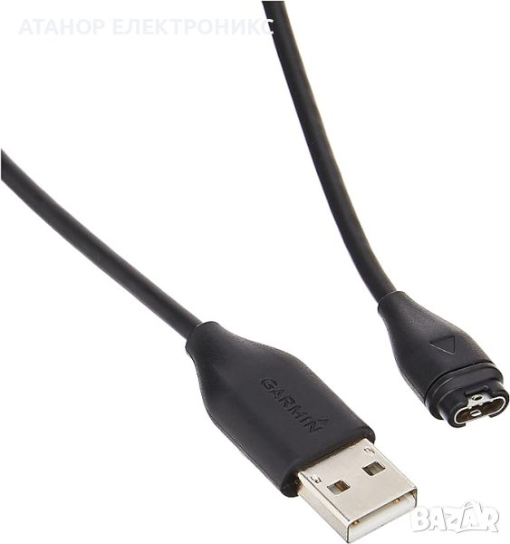  SmartWatch Wireless Charging Cable - for Garmin Watch, USB, 5W, 1m - Black, снимка 1
