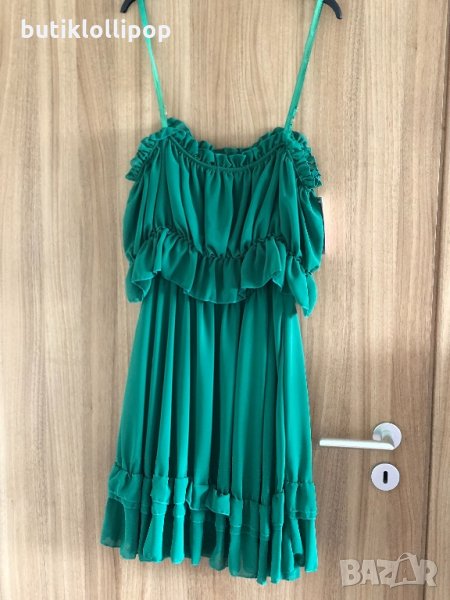 Уникална зелена рокля , снимка 1