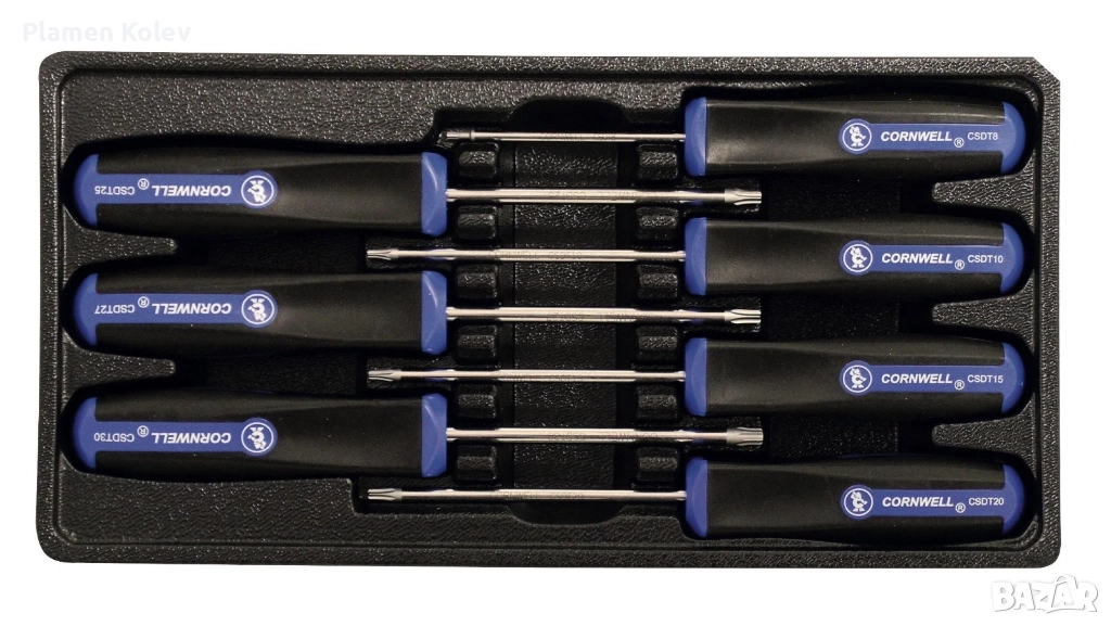Cornwell Tools 7части Torx отвертки тип звезда T8 - T30, снимка 1