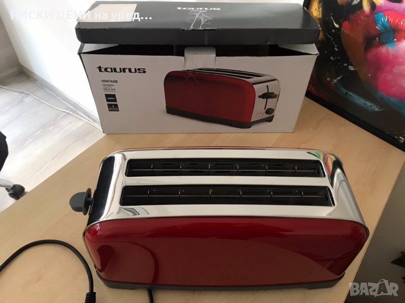 Тостер TAURUS 1400 W Vintage RED, снимка 1