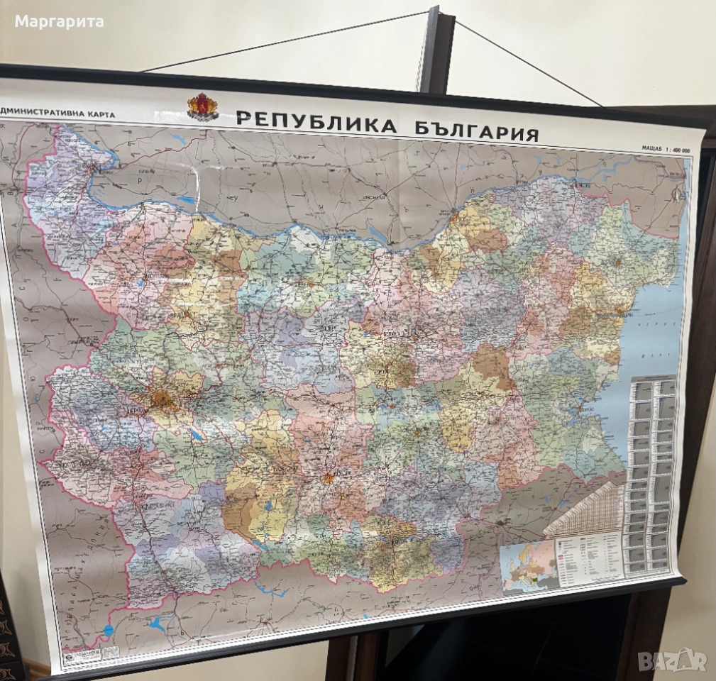 Плодавам Исторически карти – Административна карта на България, снимка 1