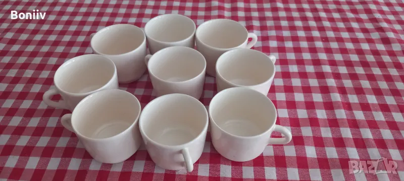 Чаши за кафе - бяла керамика, снимка 1