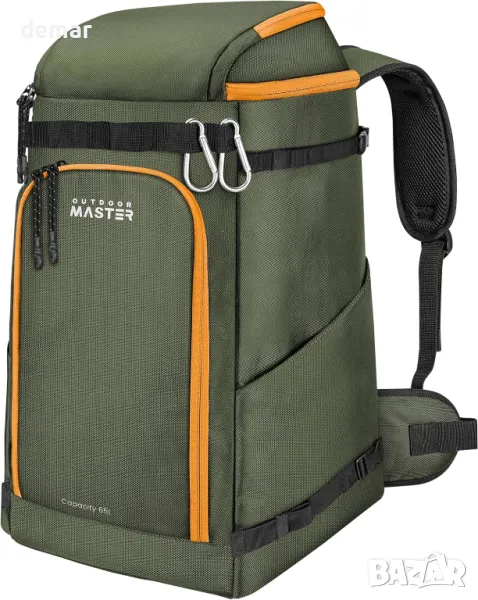 OutdoorMaster чанта за ски обувки, 65 литра, раница за пътуване за каска, ски обувки, очила и други, снимка 1