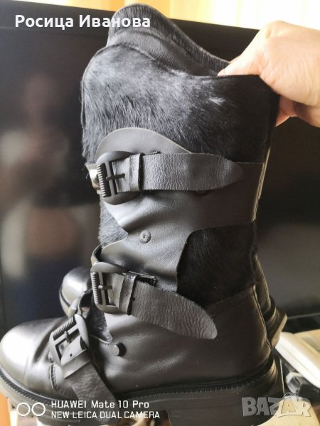 Alexander McQueen, черни кубинки естествена кожа , снимка 1