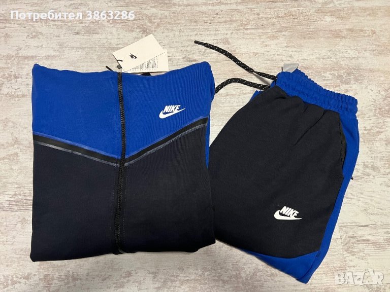 Мъжки екип Nike Tech Fleece Blue and Black, снимка 1