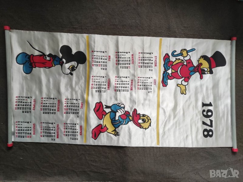 Продавам календар от плат 1978 година Доналд Дък, снимка 1