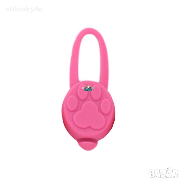 Светещ аксесоар за куче в Силиконов светещ/мигащ кучешки розов флашер Флашери за домашни любимци, снимка 1