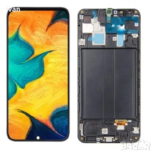 LCD дисплей с рамка за Samsung A30, снимка 1