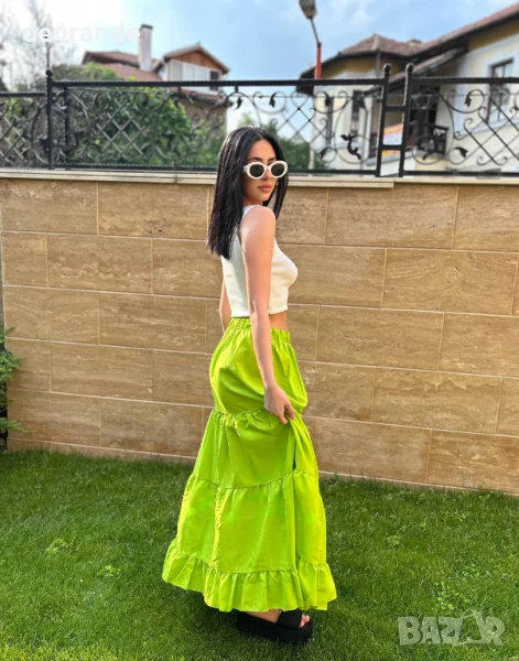 Неоново зелена дълга пола, снимка 1